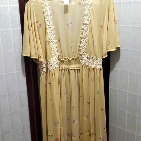 Kimono Duster Shirt Dress Maxi - Picture 6 of 8